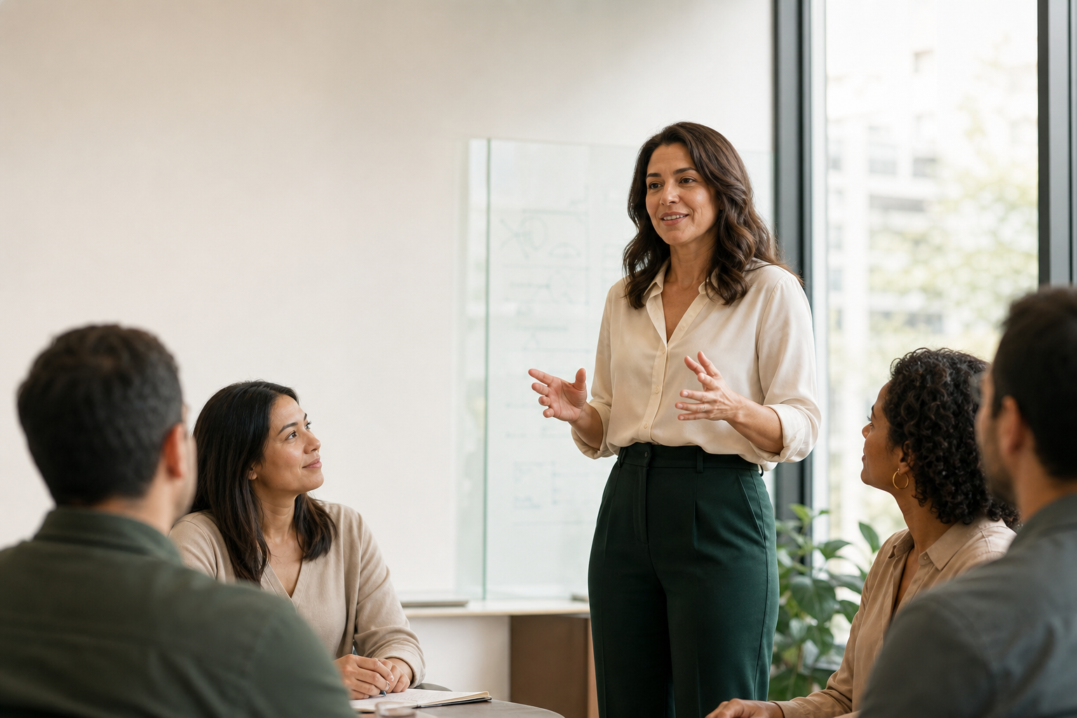Pessoas colaborando em um ambiente de trabalho